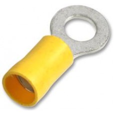 Insulated Yellow 48 Amp 6 mm Ring Crimp Terminal 